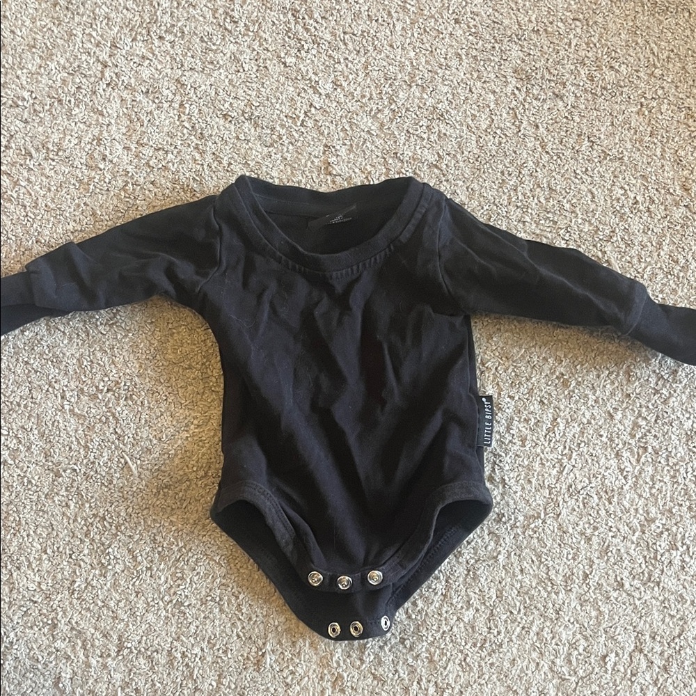 Little Bipsy Midnight Black Long Sleeve Bodysuit